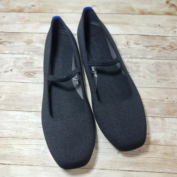 Rothy's The Max Square Toe Mary Jane In black US W 10 - Picture 10 of 11